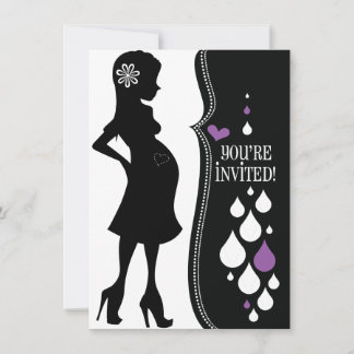 Invitation de Baby shower noir et blanc