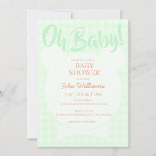 Invitation de baby shower Oh Bébé au nœud papillon