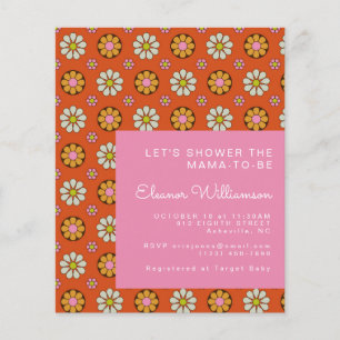 Invitation de Baby shower Orange Super Budget