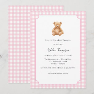 Invitation de Baby Shower Ourson Classique Préparé