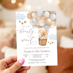 Invitation de Baby Shower Ourson Mignon