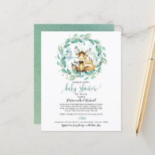 Invitation de baby shower par courrier à petit bud