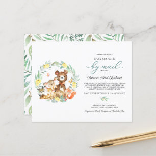 Invitation de baby shower par courrier à petit bud