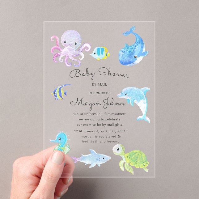 Invitation de Baby Shower Par Courrier "Mignon Sou (In situ (ordinateur de poche))