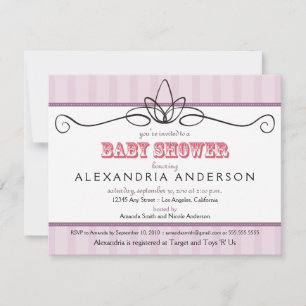 Invitation de Baby shower personnalisé Chic Deco (