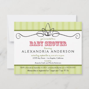 Invitation de Baby shower personnalisé Chic Deco (
