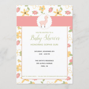 Invitation de Baby shower personnalisé Pink Little