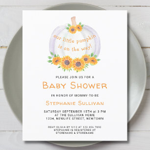 Invitation de Baby shower petit Citrouille