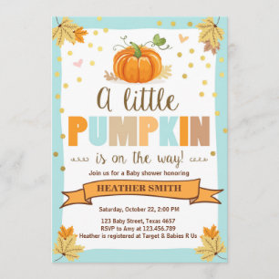 Invitation de baby shower peu d'automne de garçon
