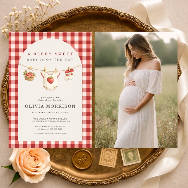 Invitation de Baby Shower Photo avec Linge à Linge (Créateur téléchargé)