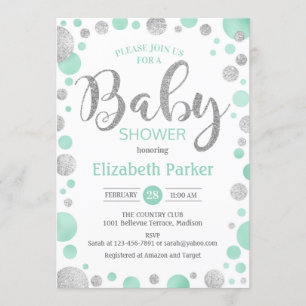 Invitation de baby shower - Pots d'argent de la Mo