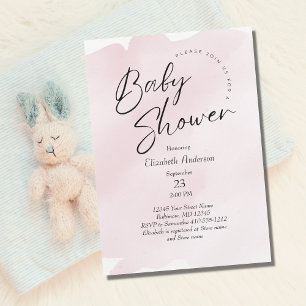Invitation de baby shower pour bébé fille à l'aqua