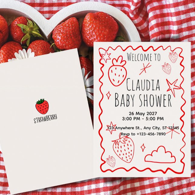 Invitation de baby shower pour bébé mignon à la fr (Créateur téléchargé)