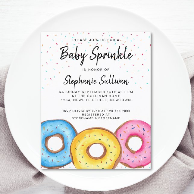 Invitation de Baby shower pour bébés budget saupou (Créateur téléchargé)