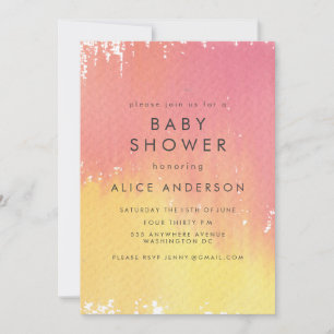 Invitation de Baby shower pour filles roses lavées