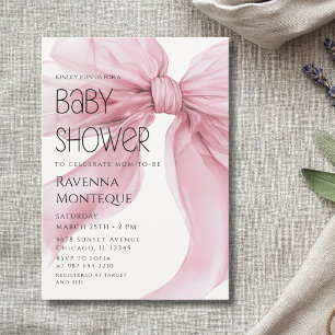 Invitation de Baby Shower Preppy Template Blush Bo