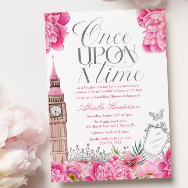 Invitation de Baby Shower Princesse Il était une f (Créateur téléchargé)