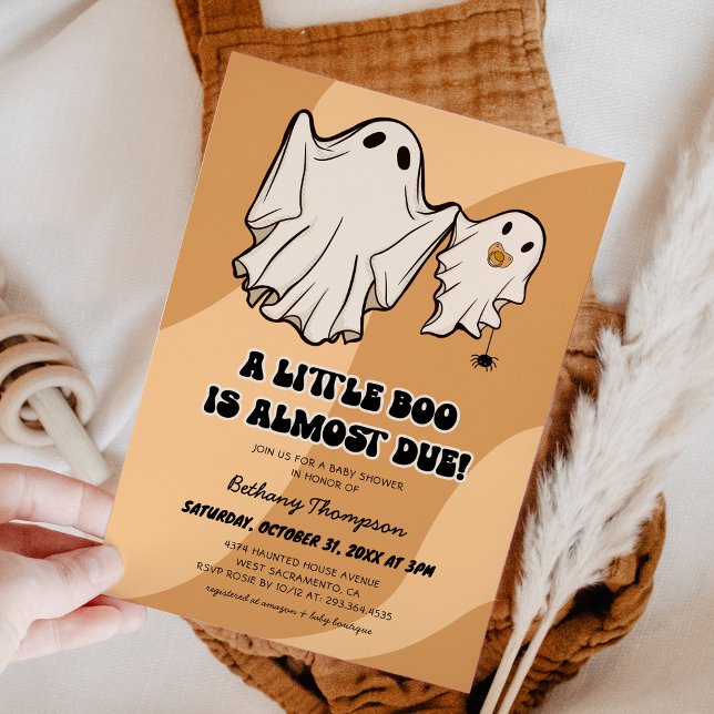 Invitation de Baby Shower Rétro Little Boo (Créateur téléchargé)