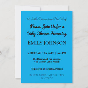 Invitation de Baby shower rose pour une fille