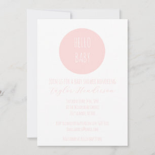 Invitation de Baby shower rose vif moderne