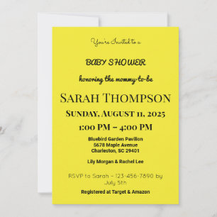 Invitation de Baby shower rose vif pour un garçon