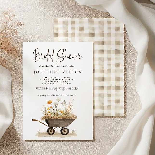 Invitation de Baby Shower Rustique de Ferme de Pou (Créateur téléchargé)