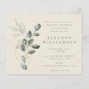 Invitation de Baby Shower Rustique et Verdoyant à