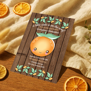 Invitation de Baby shower rustique Little Cutie
