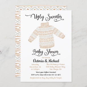 Invitation de Baby shower scandinave laide