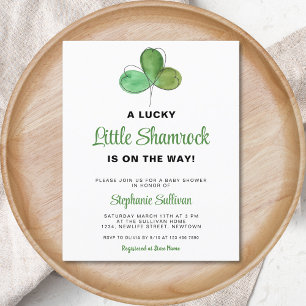 Invitation de Baby shower Shamrock chanceux