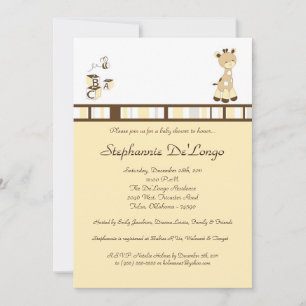 Invitation de Baby shower Snicker Doodle Giraffe