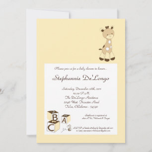 Invitation de Baby shower Snicker Doodle Giraffe