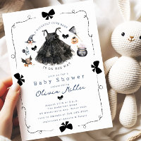 Invitation de Baby shower sorcière mignonne