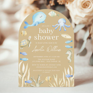 Invitation de Baby shower sous-marin Whimsy