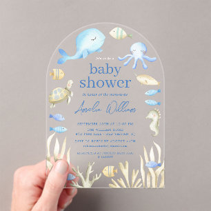 Invitation de Baby shower sous-marin Whimsy
