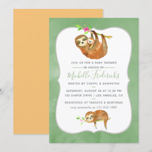 Invitation de baby shower sur le thème de la peint