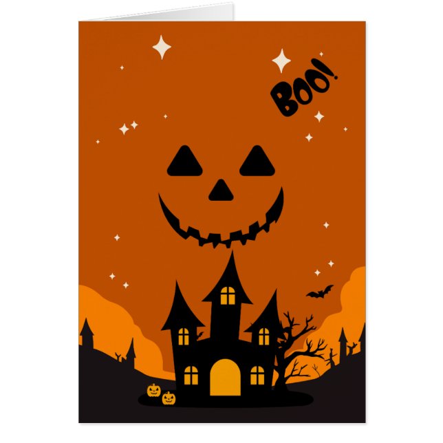 Invitation de Baby Shower sur le thème d'Halloween (Devant)