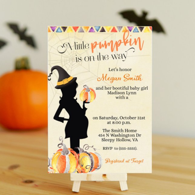 Invitation de Baby Shower sur le thème d'Halloween (Créateur téléchargé)