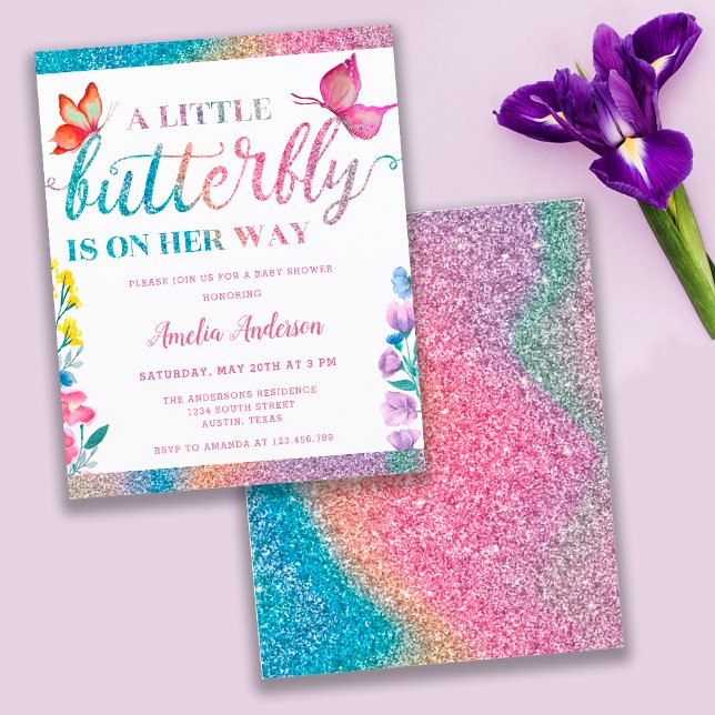 Invitation de Baby Shower sur le thème papillon de (Créateur téléchargé)