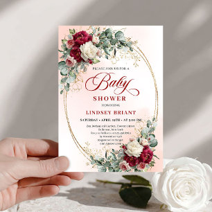 Invitation de Baby Shower Tendance Rustique Bourgo
