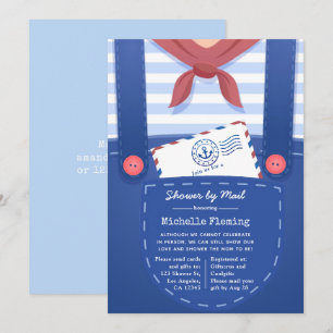 Invitation de Baby Shower Thème Marin pour Garçon 