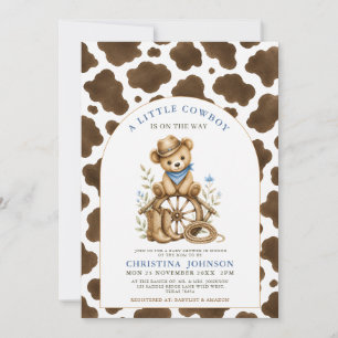 Invitation de Baby Shower Tout-en-un Little Cowboy