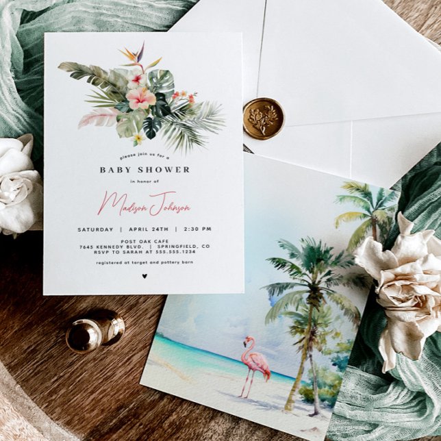 Invitation de Baby shower tropical (Créateur téléchargé)