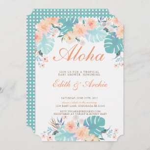 Invitation de Baby shower tropical