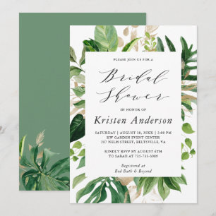 Invitation de Baby Shower Tropical avec Palmiers