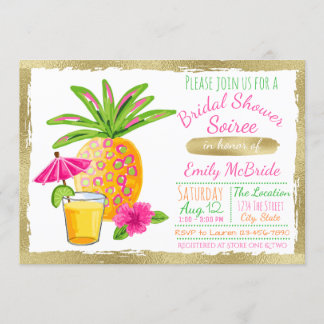 Invitation de Baby Shower Tropical Luau