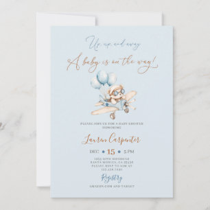 Invitation de Baby shower vers le haut et vers l'e