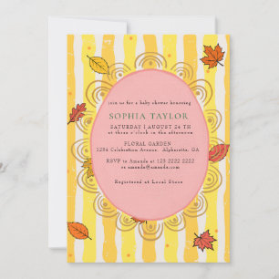Invitation de baby shower vintage pastel rose auto