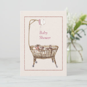 Invitation de Baby shower Vintage simple et élégan