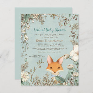 Invitation de Baby shower virtuel Budget Fox Boy